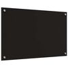 vidaXL Кухненски заден панел 2 pcs Черно 80 x 50 cm закалено стъкло