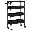 vidaXL Кухненска количка Черния дъб 53 x 20 x 76 см