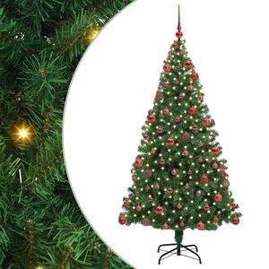 vidaXL С изкуствено коледно дърво с 300 LED светодиода Зелен 180 cm