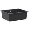 vidaXL Единична мивка за кухня Гранит 53 x 46 x 20 см Графит
