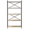 vidaXL Рафт за книги Сонома дъб 80 x 30 x 155 см Инженерно дърво