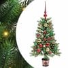 vidaXL Коледно дърво с 150 LED светодиода с поставка Зелен 90 cm ПЕ