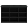 vidaXL Пейка за обувки, черна, 82x32x50 см, инженерно дърво
