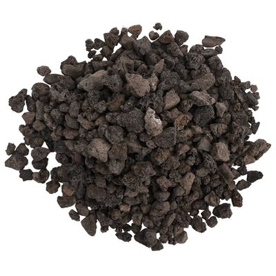 vidaXL Вулканични камъни 10 кг черни 1-2 см