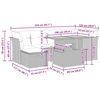 vidaXL Градински диван с възглавници, 7 части, бежов полиратан акация