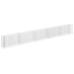 vidaXL Габион повдигната леха, поцинкована стомана, 450x30x60 cм
