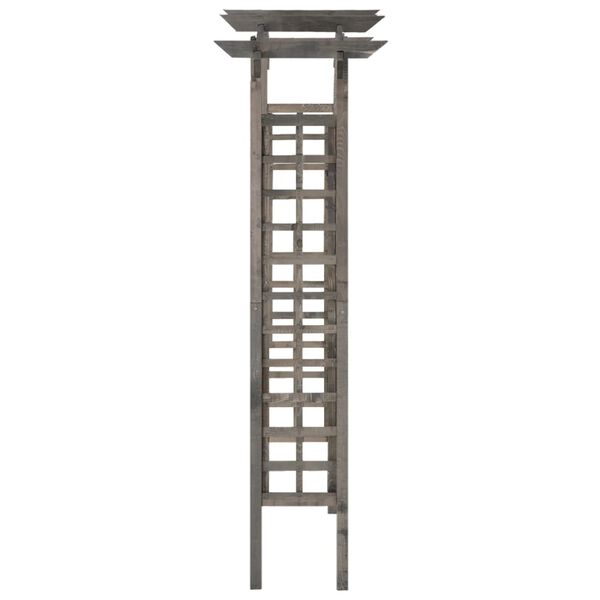 vidaXL Градинска арка, 150x50x210 см, бор със сива импрегнация