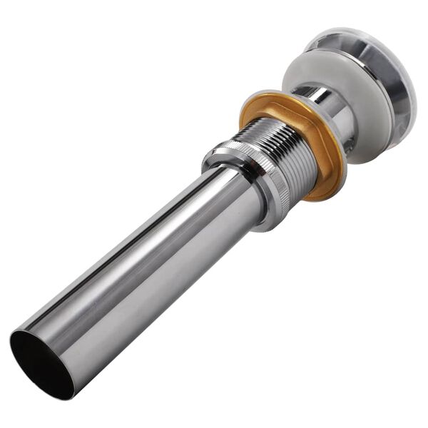 vidaXL Клик сифон за мивка, неръждаема стомана