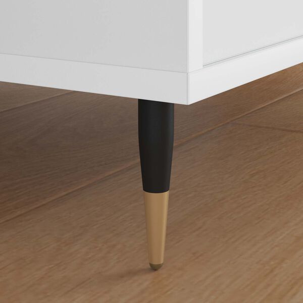 vidaXL Крака за мебели 2 pcs Черен и златен &Oslash; 40 x 98 мм Желязо