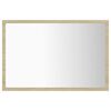 vidaXL LED огледало за баня, дъб сонома, 60x8,5x37 см, акрил