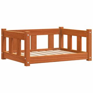 vidaXL Кучешко легло Кафяво с восъчно покритие 65,5 x 50,5 x 28 cm