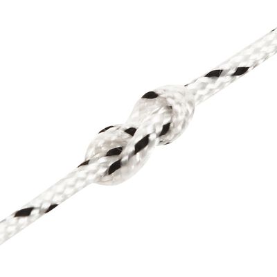 vidaXL Плетено въже за лодка, бяло, 2 мм x 25 м, полиестер