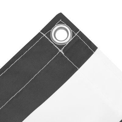 vidaXL Балконски параван, антрацит и бяло, 90x500 см, оксфорд плат