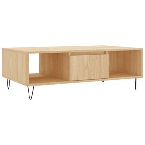 vidaXL Кафе маса, дъб сонома, 104x60x35 см, инженерно дърво