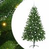 vidaXL Коледно дърво с 300 LED светодиода с поставка Зелен 180 cm ПЕ