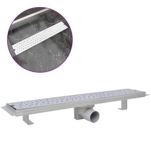 vidaXL Линеен сифон, балончета, 630x140 мм, неръждаема стомана