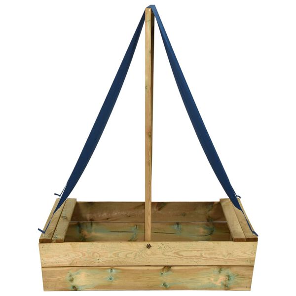 vidaXL Пясъчник с покрив, 80x60x97,5 см, импрегнирано борово дърво