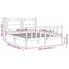 vidaXL Рамка за легло без матрак, бял, 160x200 см, бор масив