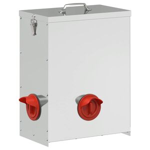 vidaXL Кокошарник Сребрист 32,5 x 20,5 x 43 см Галванизирана стомана