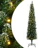 vidaXL Изкуствена тънка коледна елха, 300 LED, 240 см