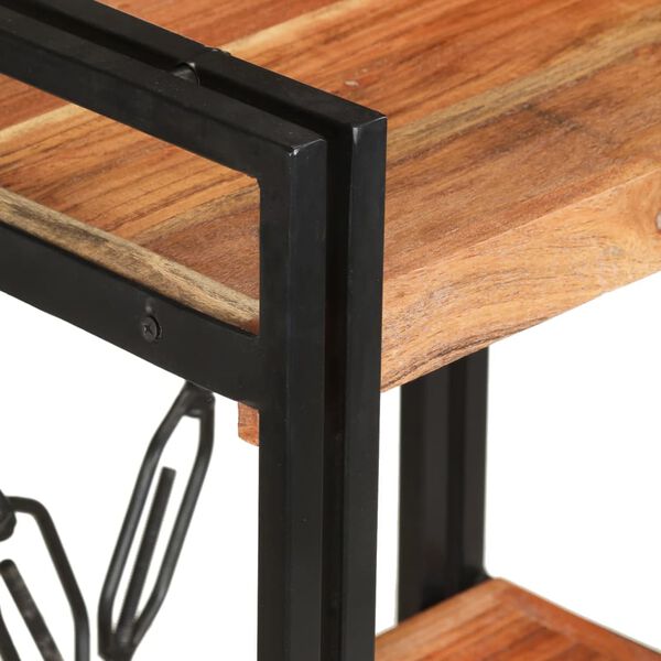 vidaXL Библиотека с 3 рафта, 60x30x80 см, акация масив