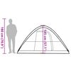 vidaXL Семейна куполна палатка, 6-местна, зелена, водоустойчива
