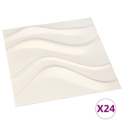 vidaXL 24 бр стенни панели 3D 0,5x0,5 м 6 м²