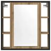vidaXL Огледален шкаф за баня дъб артизан 60x16x60 см инженерно дърво