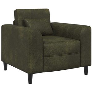 vidaXL фотьойл Военнозелено Изкуствена набук
