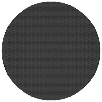 vidaXL Градински комплект с възглавници, 7 части, черен полиратан