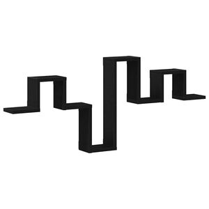 vidaXL Стенен рафт Монтиране на стена Черния дъб 104.5 x 43 x 10 см