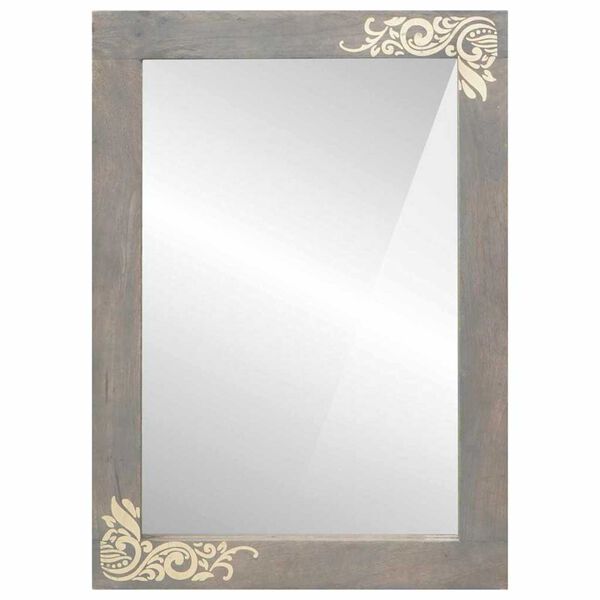 vidaXL Огледало за баня с огледало Сив 70 x 50 x 2,5 см