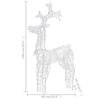 vidaXL Коледна украса северен елен 90 LED 60x16x100 см акрил