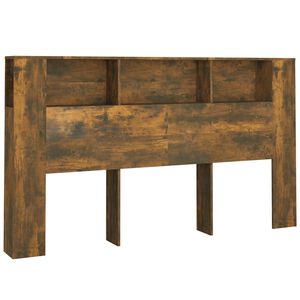 vidaXL Табла за легло тип шкаф, опушен дъб, 180x18,5x104,5 см