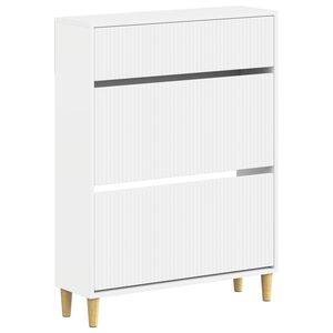 vidaXL Шкаф за обувки ARNHEM 78 x 24 x 103 см Инженерна дървесина Бяло