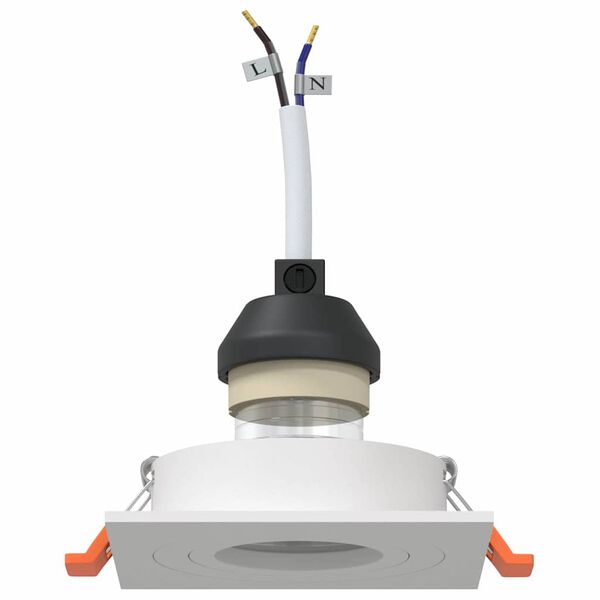 vidaXL Прожектор 12 pcs Бяло 9 x 9 x 2 см Алуминий