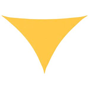 vidaXL Платно-сенник, Оксфорд плат, триъгълно, 3x3x4,24 м, жълто