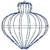 vidaXL Коледен светещ шпиц 192 LED светодиода Синьо &Oslash; 45 x 40 cm