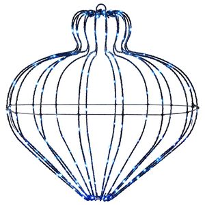 vidaXL Коледен светещ шпиц 192 LED светодиода Синьо &Oslash; 45 x 40 cm