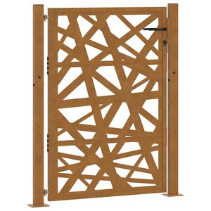 vidaXL Градинска порта 100x125 см, устойчива на атмосферни влияния стомана, лек дизайн