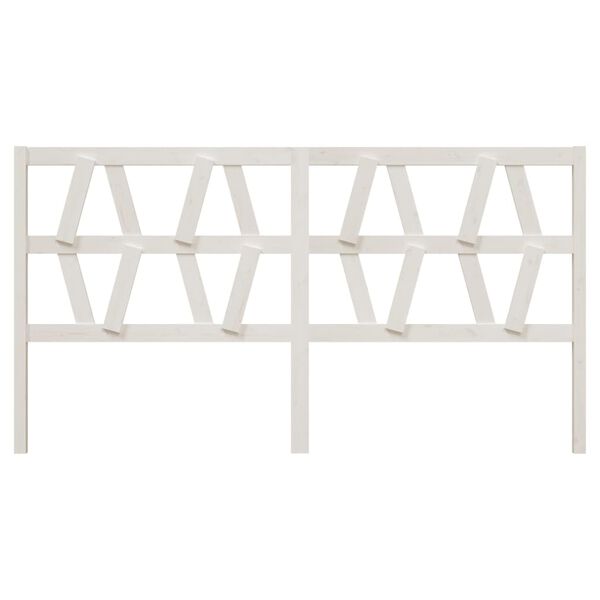 vidaXL Горна табла за легло, бяла, 206x4x100 см, бор масив