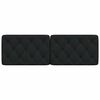 vidaXL Мека табла за легло, черна, 160 см, плат