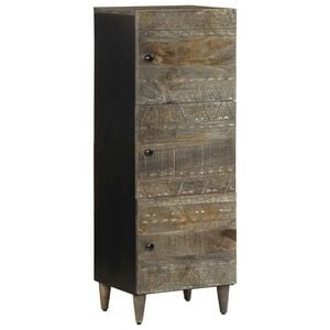 vidaXL Висок шкаф, 40x33x110 см, мангово дърво масив