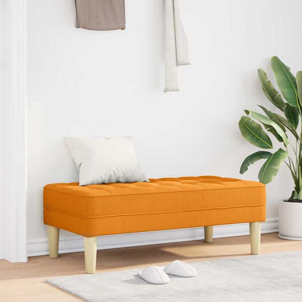 vidaXL Пейка с възглавница Тъмен жълт 113 x 57 x 39 см текстил