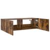 vidaXL Стенен ТВ шкаф с LED осветление, опушен дъб, 100x35x31 см