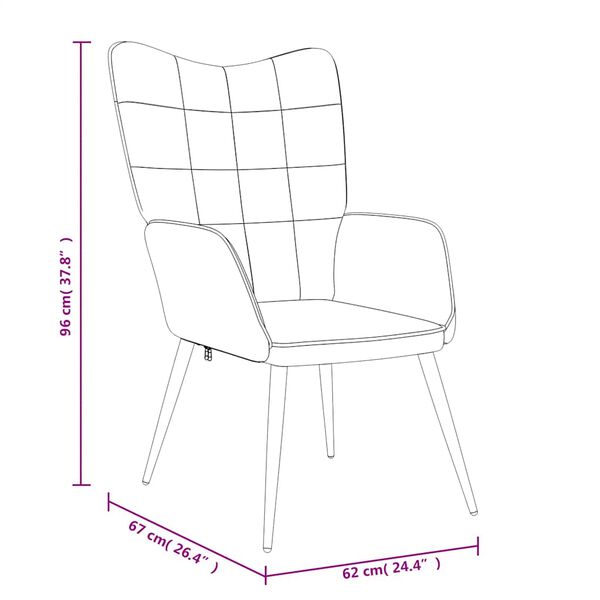 vidaXL Релаксиращ стол, кафяв, плат