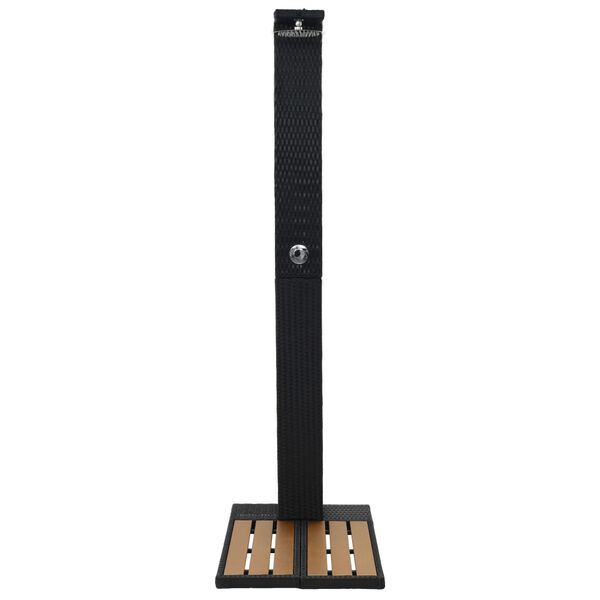 vidaXL Градински душ, полиратан, WPC