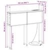 vidaXL Табла за легло за съхранение с зарядна станция Сив сонома