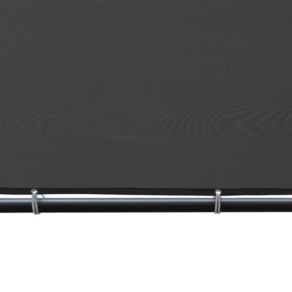 vidaXL Беседка с наклонен покрив, 400x400x270 см, антрацит, 180 г/м²