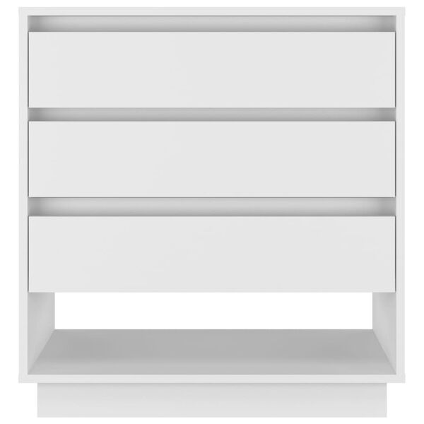 vidaXL Сайдборд, бял, 70x41x75 см, инженерно дърво